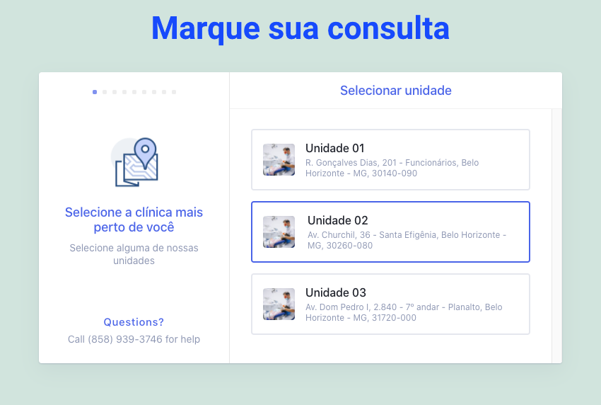 Sistema de agendamento para clínicas de sucesso tela 1